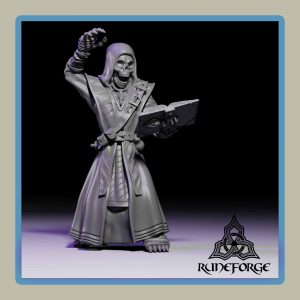 render of 28mm miniature undead acolyte