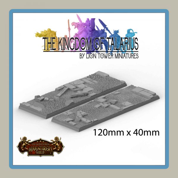 120x40mm Rectangle Bases 2 Pack