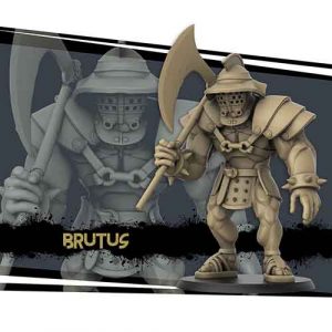 brutus gladiator miniature in 28mm scale for tabletop RPGs.