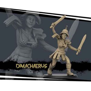 dimachaerus gladiator miniature in 28mm scale for tabletop RPGs.