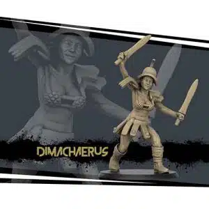 dimachaerus gladiator miniature in 28mm scale for tabletop RPGs.
