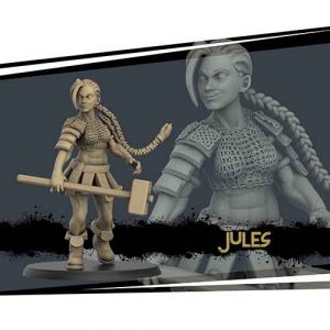 Jules gladiator miniature in 28mm scale for tabletop RPGs.
