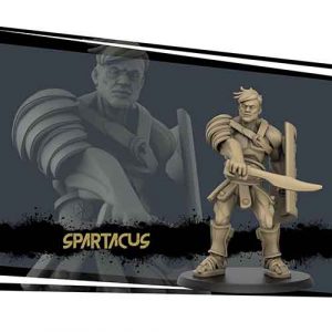 28mm scale gladiator miniature for ttrpg games - Spatacus