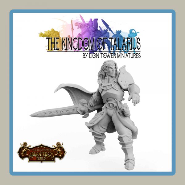 Render of Cedric miniature of the Kingdom of Talarius