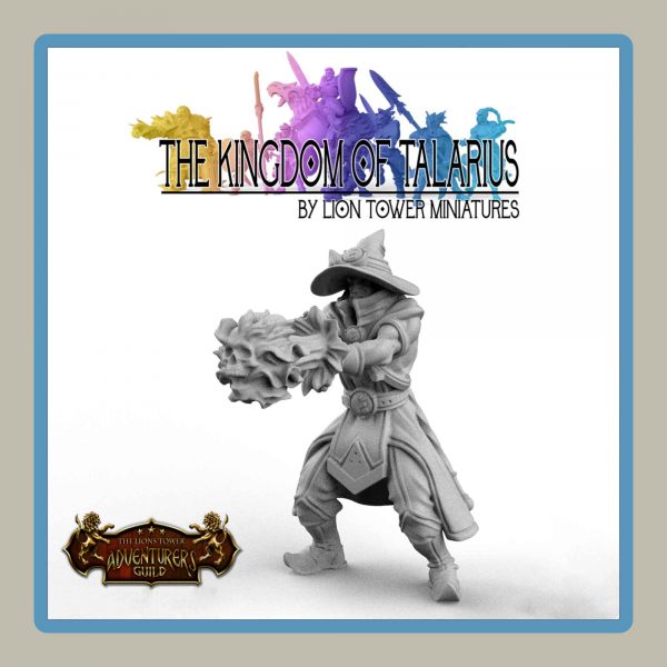 Render of Male War Mage miniature of the Kingdom of Talarius