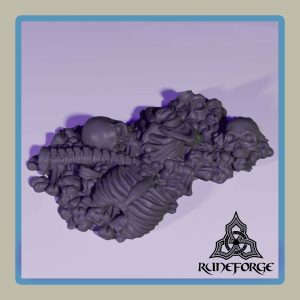 render of 28mm miniature bone pile