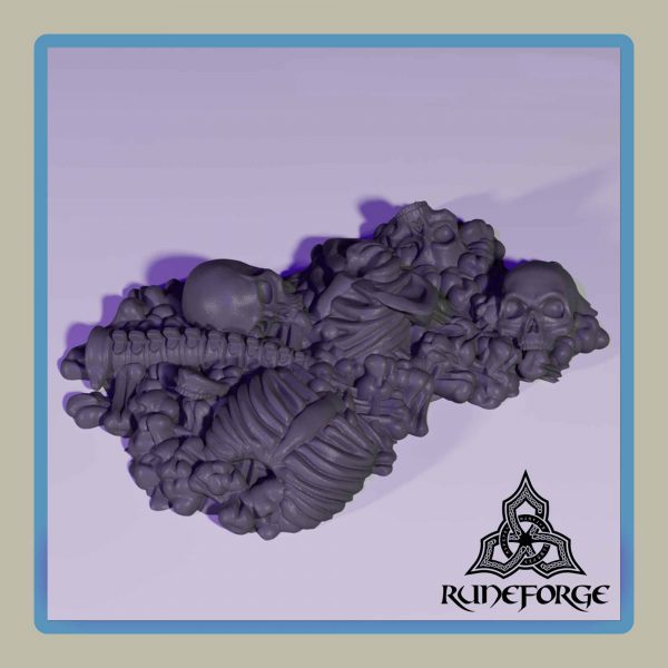 render of 28mm miniature bone pile