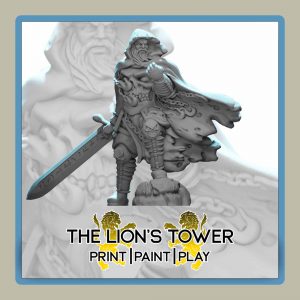 render of 32mm miniature death knight