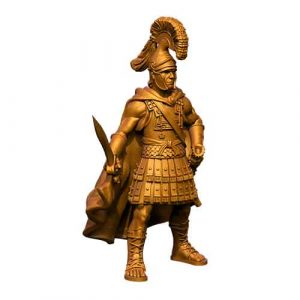 render of 32mm scale model Alexander the Great miniature
