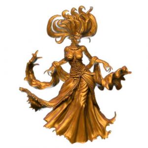 render of 32mm scale model female warrior Banshee