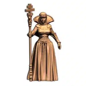 render of 32mm scale model female warrior Christina