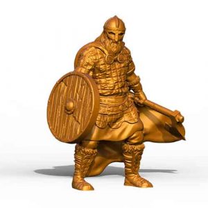 render of 32mm scale model Erik the Red miniature