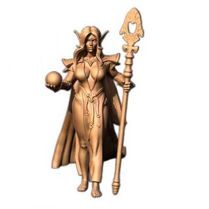 render of 32mm scale model female warrior Houda