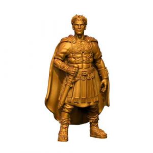 render of 32mm scale model Julius Caesar miniature