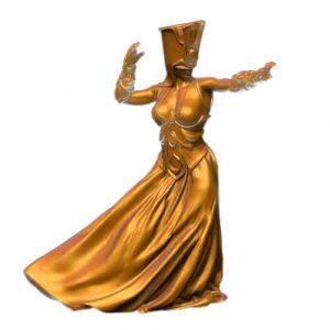 render of 32mm scale model female warrior Kasandra