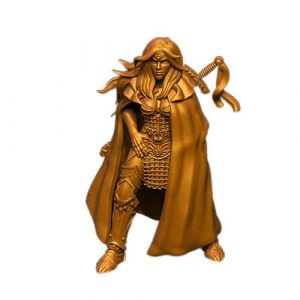 render of 32mm scale model female warrior Lana