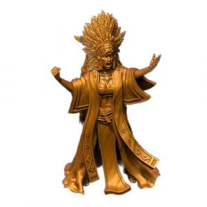 render of 32mm scale model female warrior Modelo