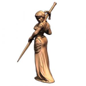 render of 32mm scale model female warrior Serena
