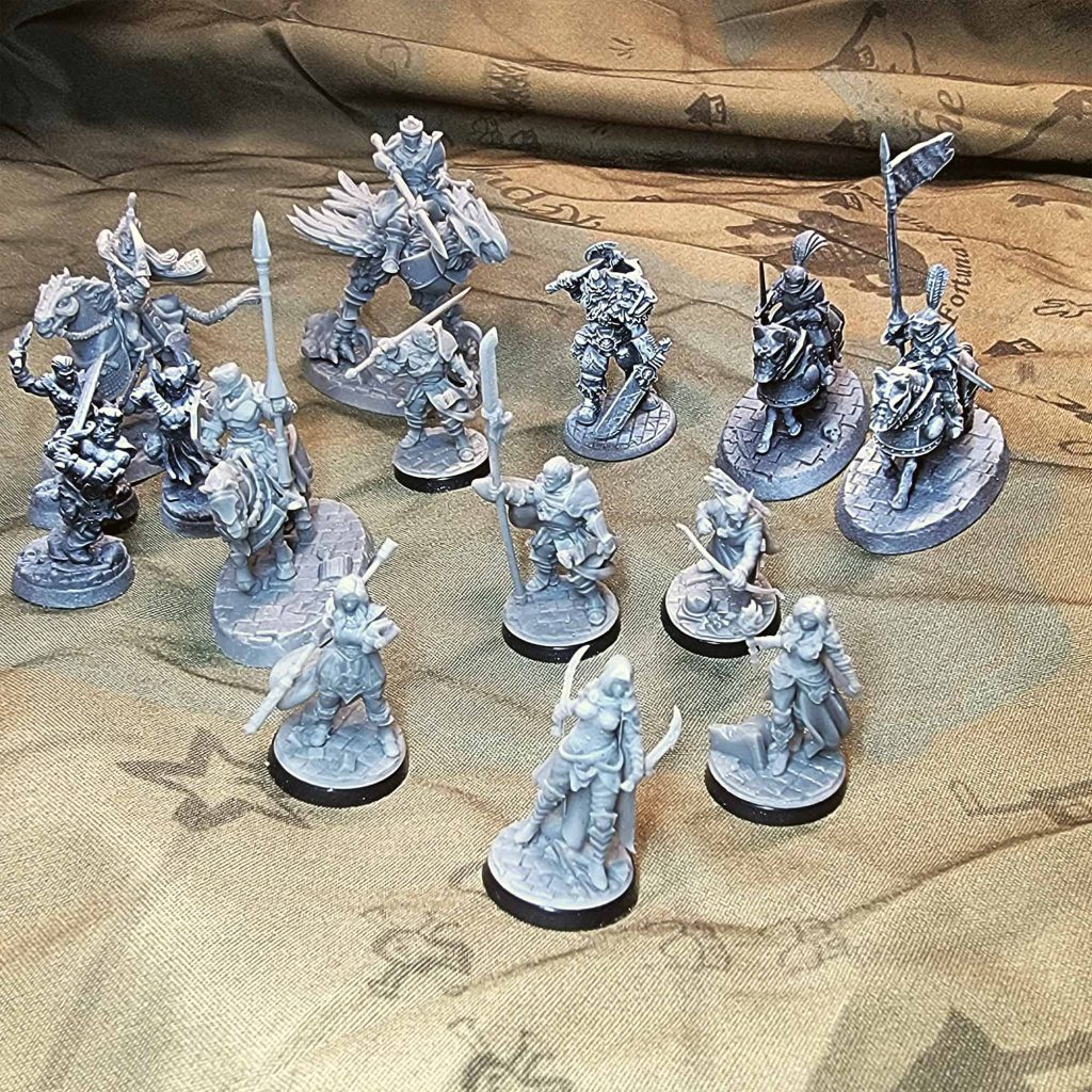 fantasy table top rpg character miniatures