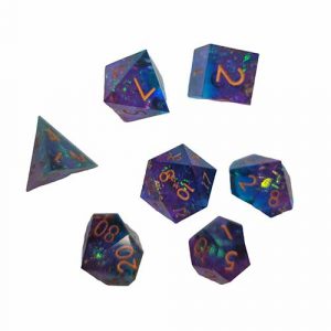 Sharp Edge Dice Cosmic Purple