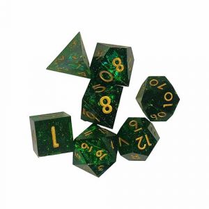 sharp edge green emerald dice