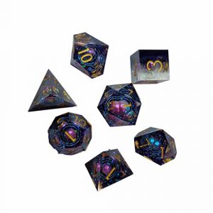 Sharp Edge Dice Set Solar System