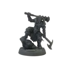 male helmed barbarian miniature 3d printed