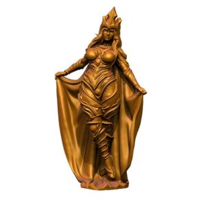 miniature of Dark Iriel, a female fantasy evil queen wearing a spiked crown and flowing cape.